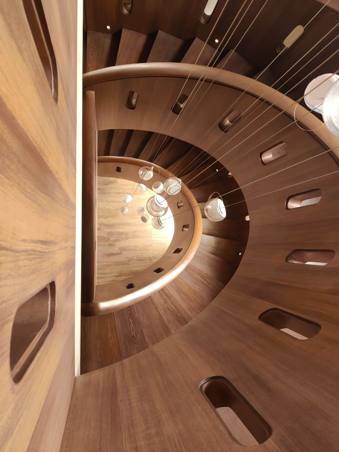 A sculptural staircase in a NUVÉ residence